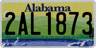AL license plate 2AL1873