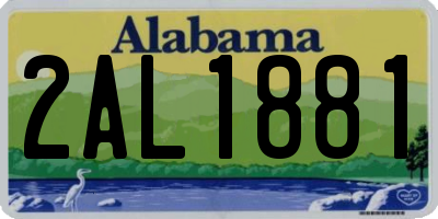 AL license plate 2AL1881