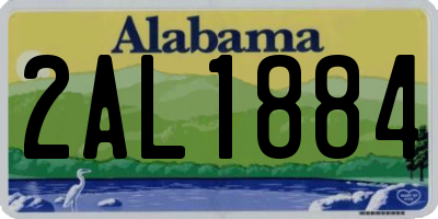 AL license plate 2AL1884