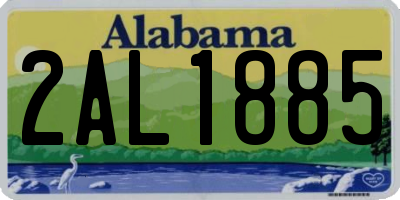 AL license plate 2AL1885