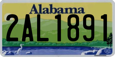 AL license plate 2AL1891