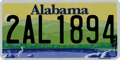 AL license plate 2AL1894
