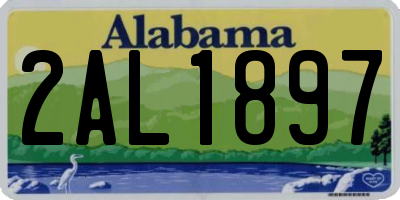 AL license plate 2AL1897