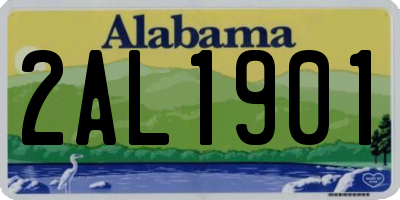 AL license plate 2AL1901
