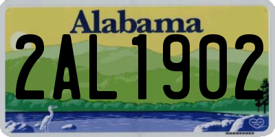 AL license plate 2AL1902