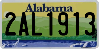 AL license plate 2AL1913