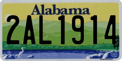 AL license plate 2AL1914
