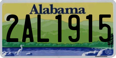 AL license plate 2AL1915
