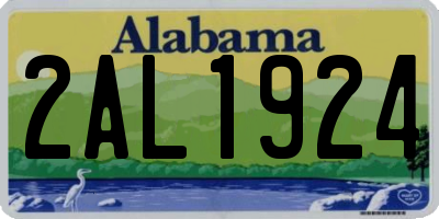 AL license plate 2AL1924