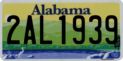 AL license plate 2AL1939