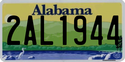 AL license plate 2AL1944