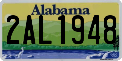 AL license plate 2AL1948