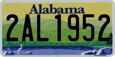 AL license plate 2AL1952