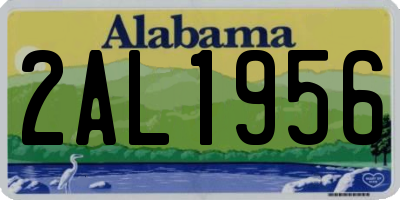 AL license plate 2AL1956