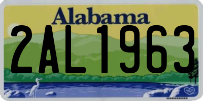 AL license plate 2AL1963