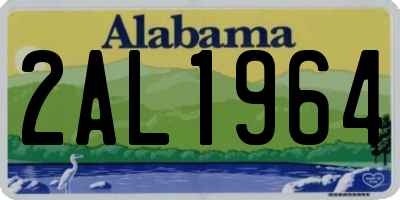 AL license plate 2AL1964