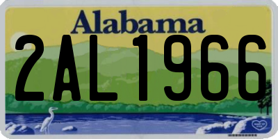 AL license plate 2AL1966
