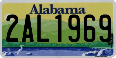 AL license plate 2AL1969