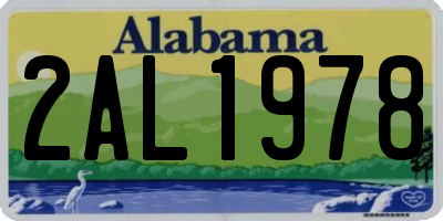 AL license plate 2AL1978