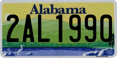 AL license plate 2AL1990