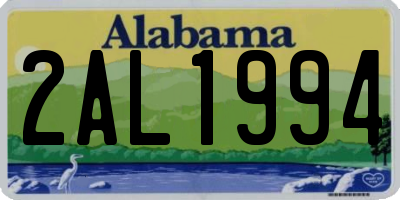 AL license plate 2AL1994