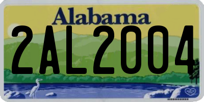 AL license plate 2AL2004