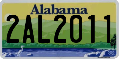 AL license plate 2AL2011