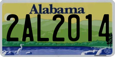 AL license plate 2AL2014