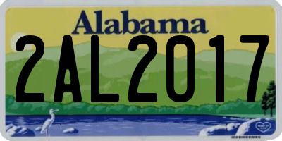AL license plate 2AL2017