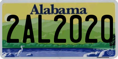 AL license plate 2AL2020