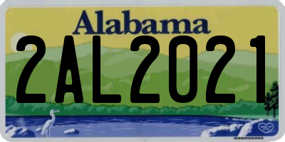 AL license plate 2AL2021