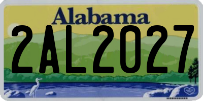 AL license plate 2AL2027