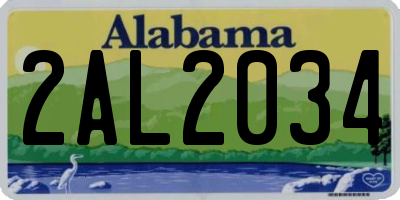 AL license plate 2AL2034