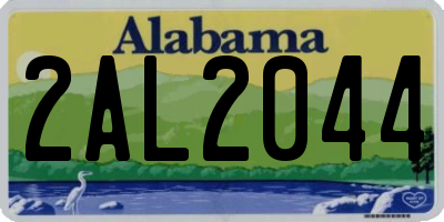 AL license plate 2AL2044