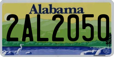AL license plate 2AL2050