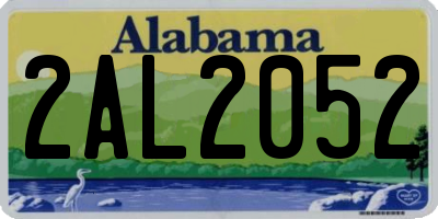 AL license plate 2AL2052