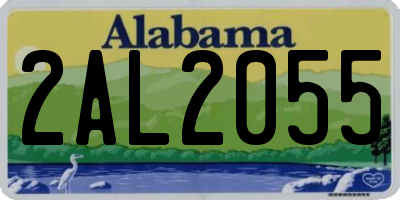 AL license plate 2AL2055