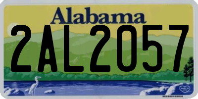 AL license plate 2AL2057