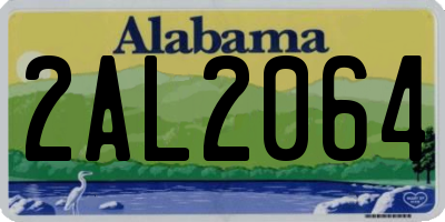 AL license plate 2AL2064