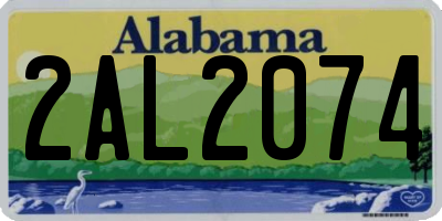 AL license plate 2AL2074