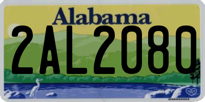 AL license plate 2AL2080