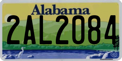 AL license plate 2AL2084
