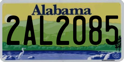 AL license plate 2AL2085