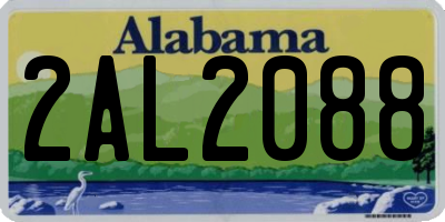AL license plate 2AL2088