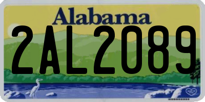 AL license plate 2AL2089