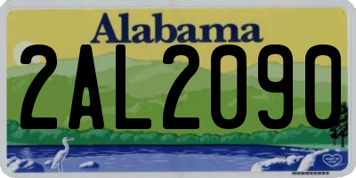 AL license plate 2AL2090