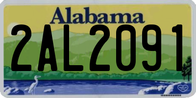 AL license plate 2AL2091