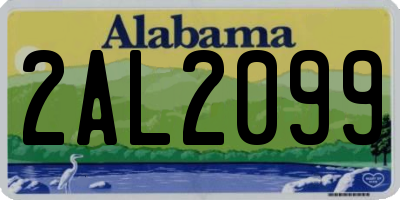 AL license plate 2AL2099