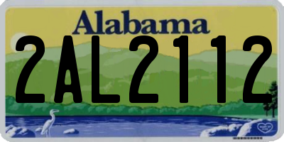 AL license plate 2AL2112