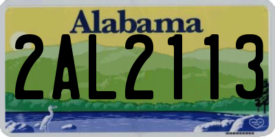 AL license plate 2AL2113